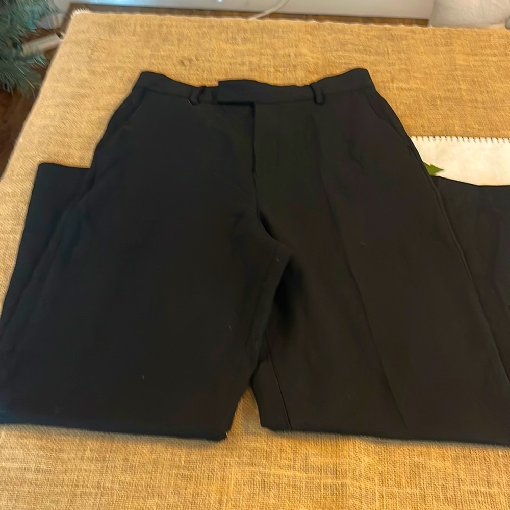 BLACK WIDE LEG DRESS PANT
